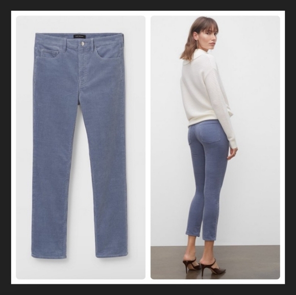 Club Monaco Periwinkle Corduroy High Rise Skinny Pants - Picture 1 of 8